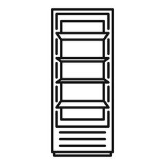 Drink fridge icon. Outline drink fridge vector icon for web design isolated on white background