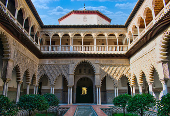 Fototapeta na wymiar Patio de Doncellas en Alcázar de Sevilla