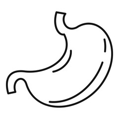 Internal stomach icon. Outline internal stomach vector icon for web design isolated on white background
