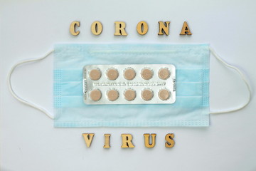 Word coronovirus in wooden letters. Global healthcare concept pandemic virus infection from Wuhan, China. Novel Coronavirus outbreak