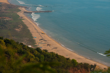 aerial view of the bay,vizag