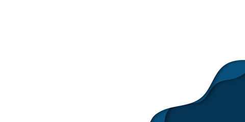 Blue papercut abstract presentation background design.