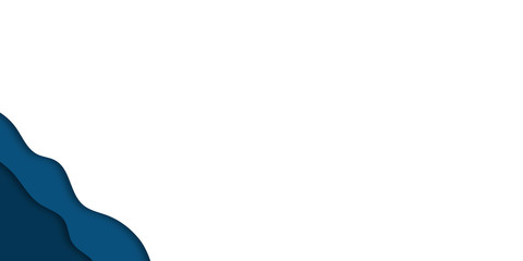 Blue papercut abstract presentation background design.