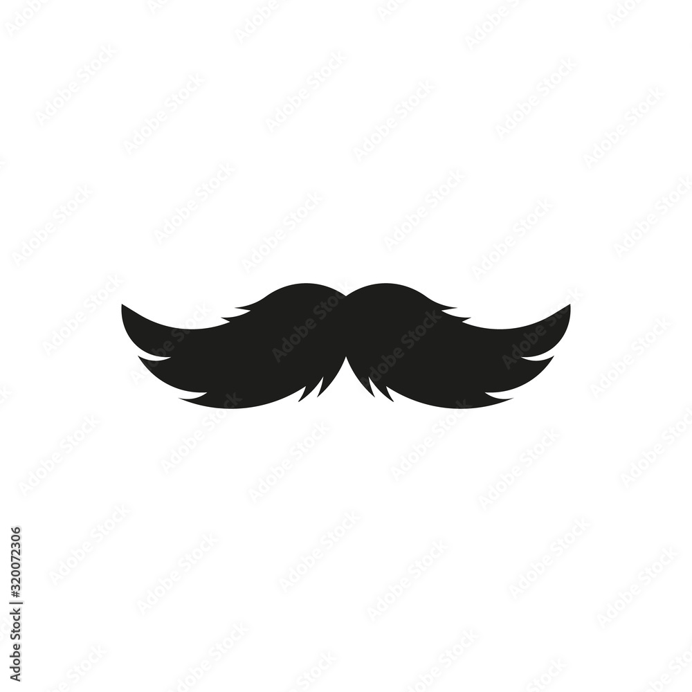 Wall mural mustache icon. vector illustration. flat design.