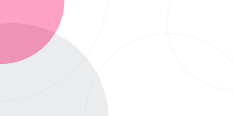 Pink White Abstract Circle Line Presentation Background Design
