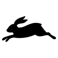 Vector rabbit. Easter vector illustration. Silhouette of rabbit