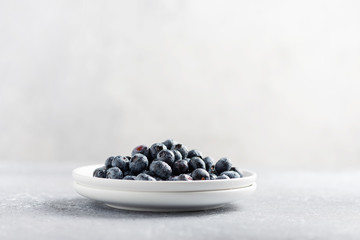 Fresh healthy blueberry on the table