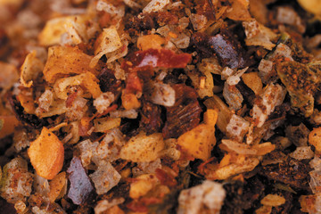 chilli flakes close-up photograph
