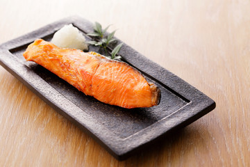 焼き鮭　Japanese style grilled Silver salmon 