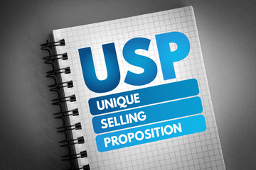 USP - Unique Selling Proposition acronym, business concept background