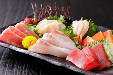 刺身の盛り合わせ　Japanese plate of Assorted Sashimi