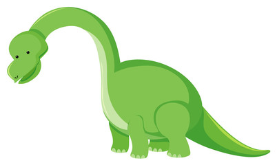 Single picture of brachiosaurus in green