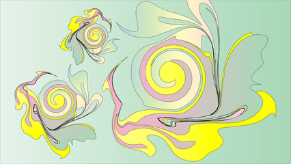Spilled paint. Whirlwind of colors. Background for advertising booklets.