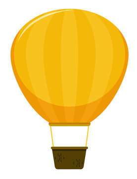 Single picture of yellow hot air balloon