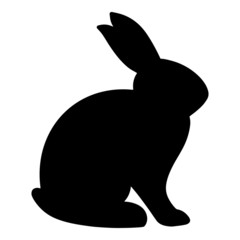 Vector rabbit. Easter vector illustration. Silhouette of rabbit