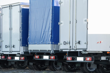 A lot of delivery vans in a row