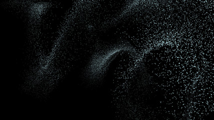 Abstract digital background with huge cloud of tiny shiny lightweight bubbles