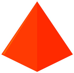 Geometry shape of triangle in orange