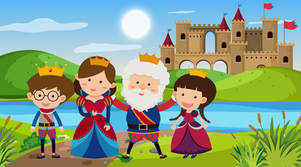 Scene with king and queen at the palace © brgfx