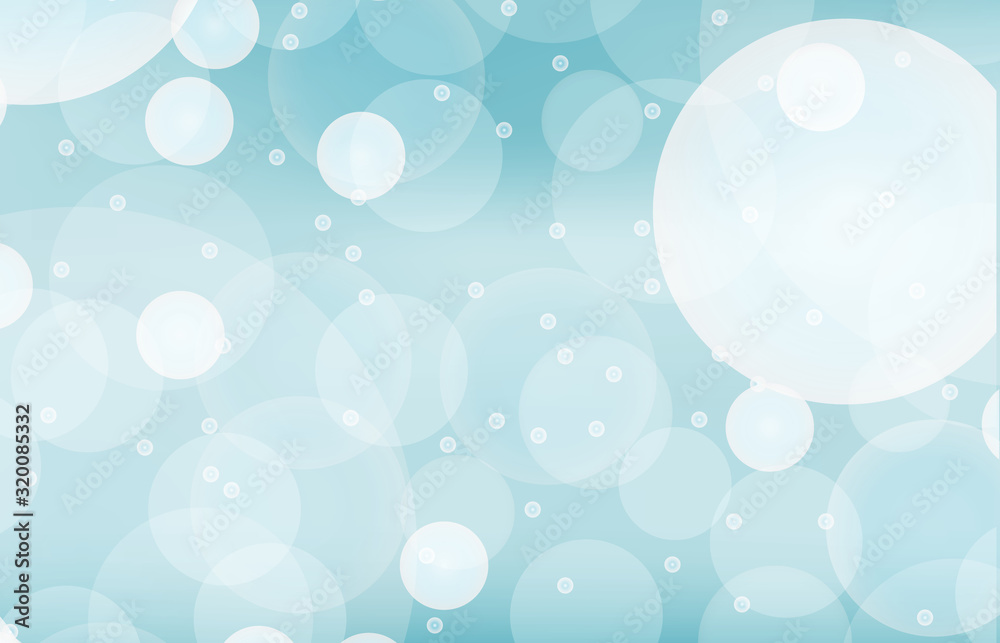 Poster Background template with blue bubbles