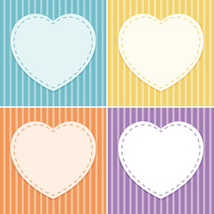 Background template with heart frame