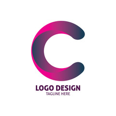 modern color letter c logo design