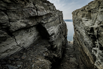 rock in the sea