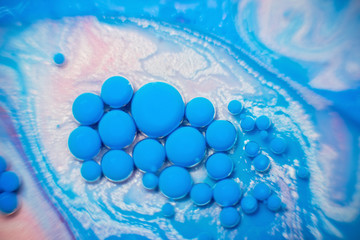 Colorful acrylic bubbles. Abstract ink design template mixed tex. Wallpaper pattern. Oil poster .