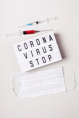 Coronavirus treatment concept. Wuhan coronavirus outbreak, influenza pandemic virus infection