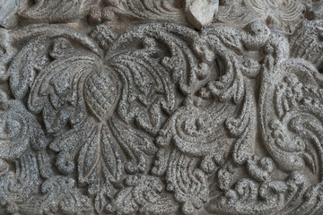Carving stone gray background texture. Sri Lanka