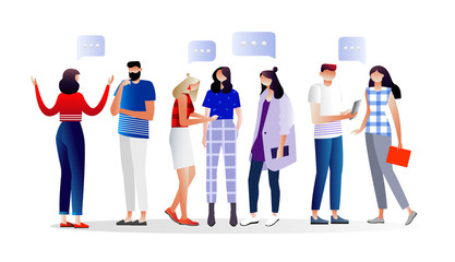 Obraz premium Social networking, chat, video, news, messages