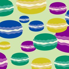 Macaroons, cropped cakes, beautiful sweets, delicious desserts, lots of yummy food, food for children, illustration with your own hands, pink cupcake, sweet roll, food in the coffee shop, from the caf