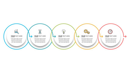 Business Infographic template. Thin line design with numbers 2, 3, 4, 5, 6  options or steps.