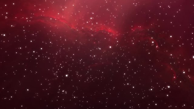Space Nebula red background. Night starry sky, milky way in beautiful  night horizon. The stars are everywhere around. Neon Lights star sky space background.