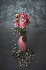 roses in a vase