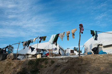 Mori camp in Lesbos