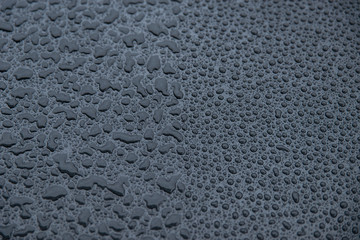 raindrops on a black background. Texture of drops on a dark background. Anti-rain for cars