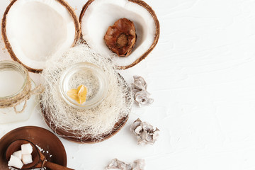 Spa and beauty treatmen routine background mockup