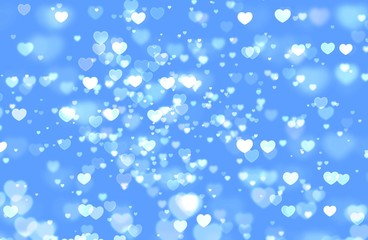 blue background with hearts
