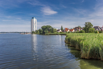 Modern apartment building at the Schlei in Schleswig, Germany