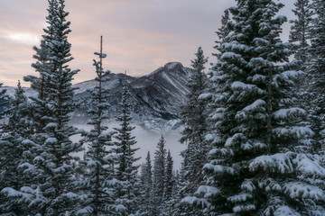 Winter Sunrise in Rocky Mountain National Park