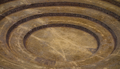 Fototapeta na wymiar Moray archaeological site, Peru. Inca circular agriculture terraces
