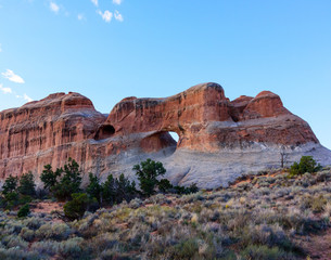 Fototapeta premium Travel and Tourism - Scenes of the Western United States. Red Rock Formations Near Canyonlands National Park, Utah.