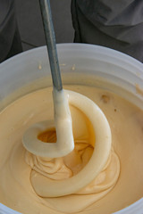 honey with beater (mixer)  - we maked creamed honey