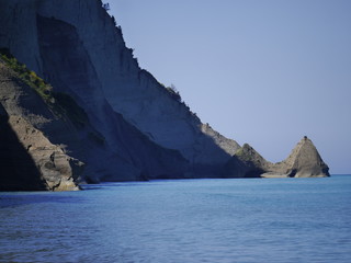 korfu logas beach,klify. wschód,zachód słońca