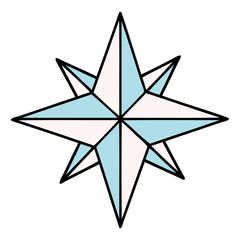 traditional tattoo of a star