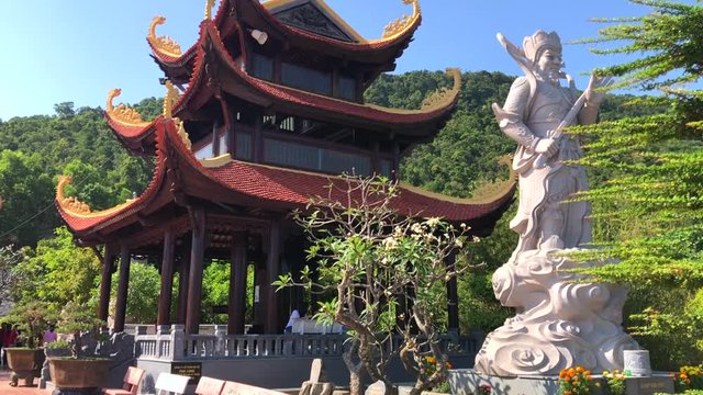Beautiful Ho Quoc Temple on Phu Quoc Island in Vietnam