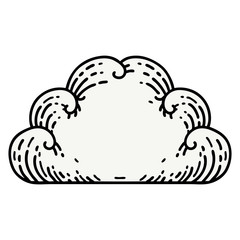 traditional tattoo of a cloud