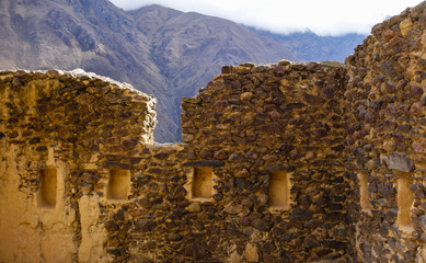 Ollantaytambo archaeological park, on the Sacred valley of incas, Peru