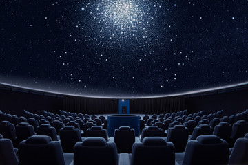 A full of stars projection at the planetarium